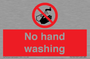 No hand washing